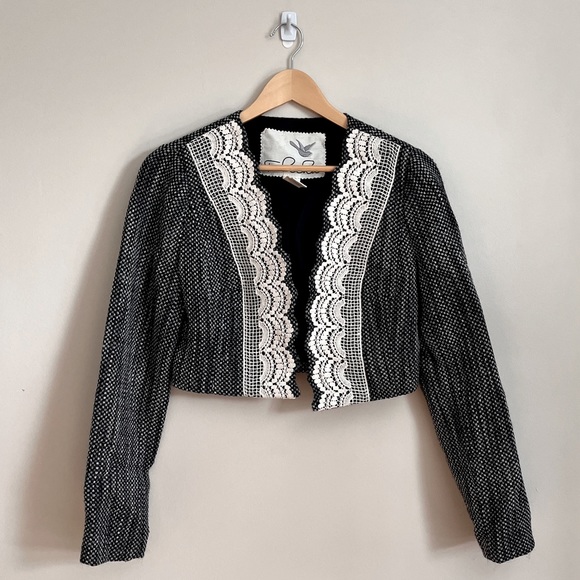Anthropologie Tabitha tweed crop jacket 4 - Picture 1 of 5